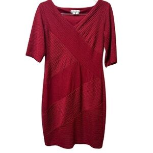 London‎ Times Red Textured Dress Size 10